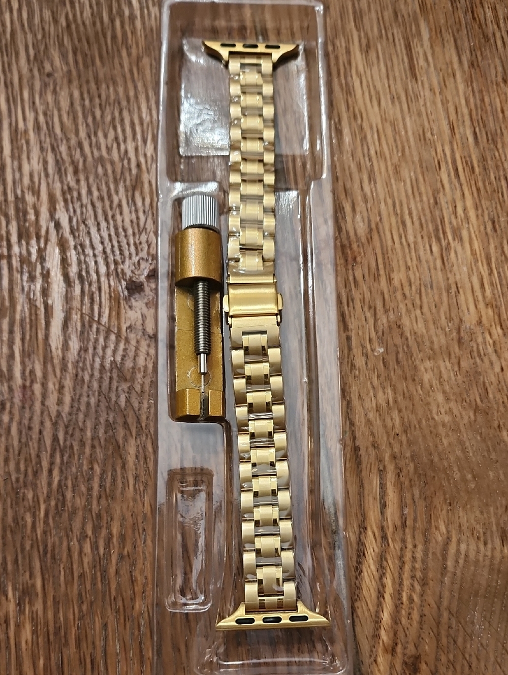 Gold Stainless Steel Link Watch Band for apple